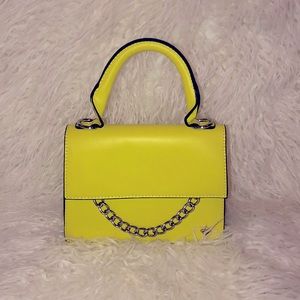mini neon yellow purse